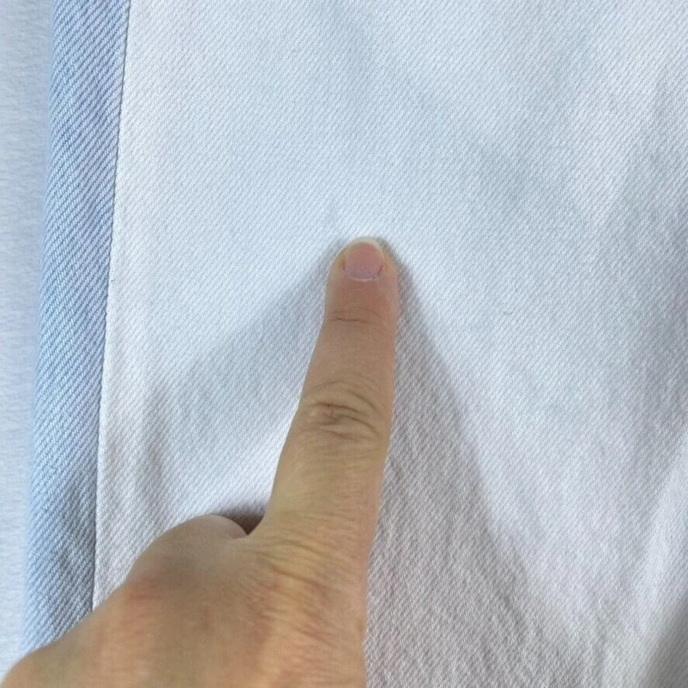 Levi's 501 Jeans Women Sz 27 Colorblock Button Fly Unique Ankle Raw Hem - Picture 11 of 16